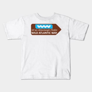 Wild Atlatic Way sign Kids T-Shirt